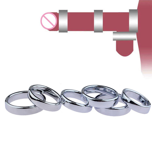 Delay Ejaculation steel Cock Ring