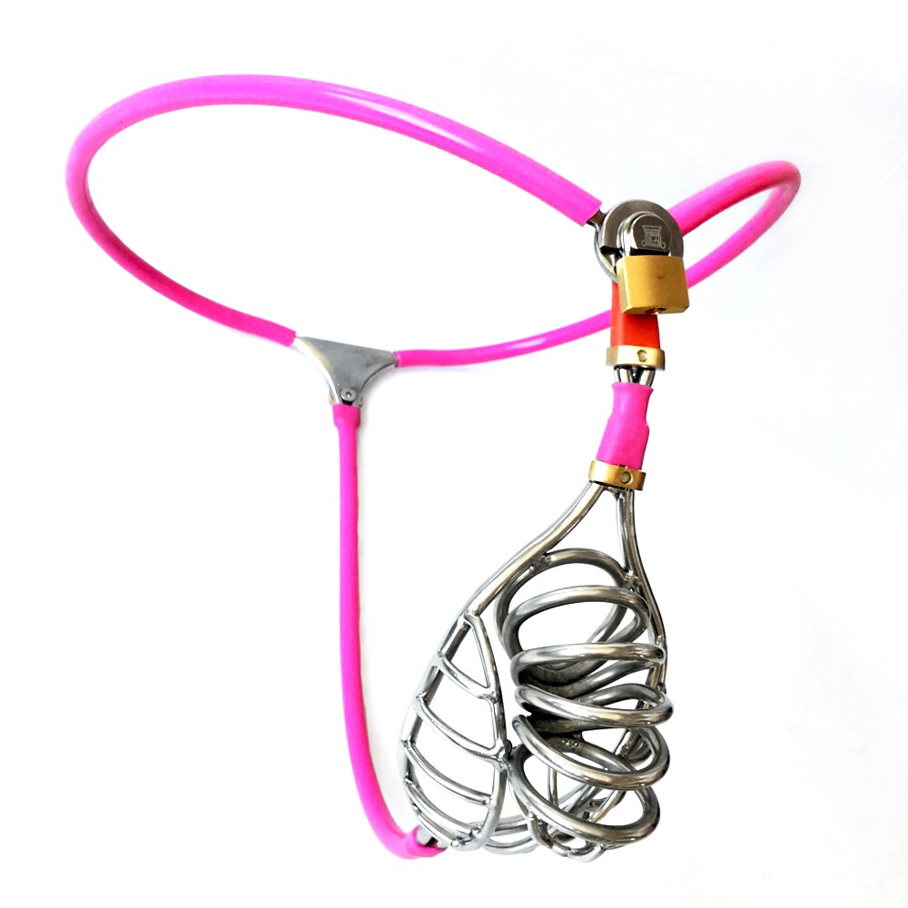 Pink Outdoor Wear Male Chastity Belt