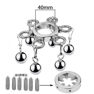 Silver/Gold Heavy Ball Stretcher Metals Scrotum Testicle