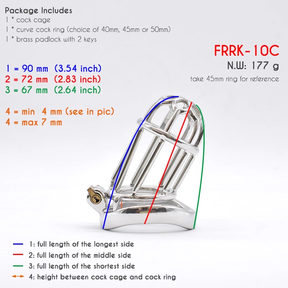 Stainless Steel Chastity Cage With Urethral Catheter