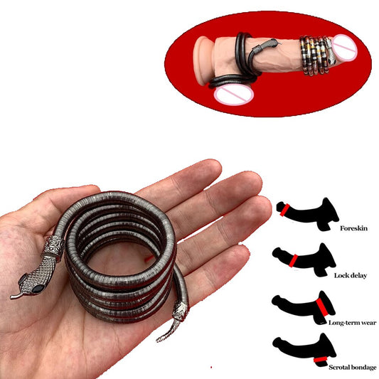 90cm Snake Metal Penis Cock Ring