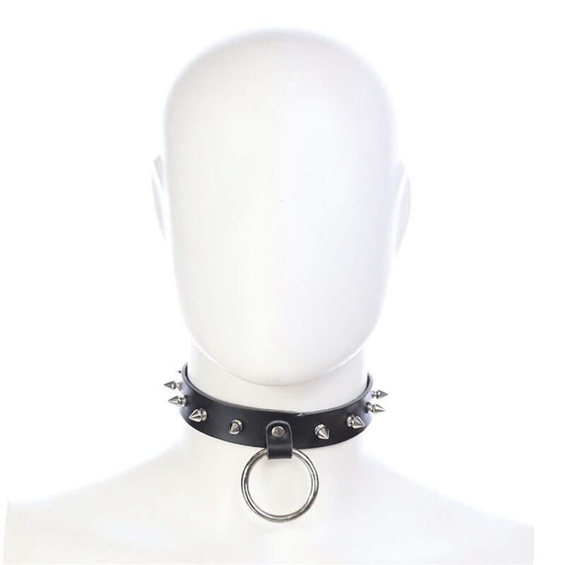 Metal Spiked Bondage Neck Collar