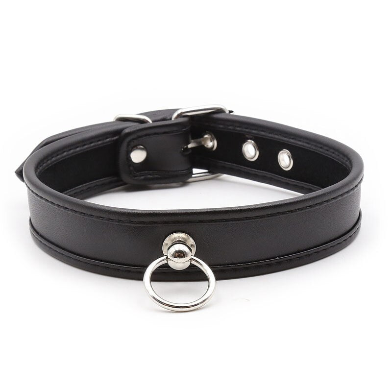 Erotic Games Leather Slave Collar