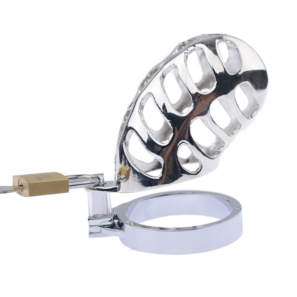 Hollow Stainless Steel Penis Lock Chastity Cage