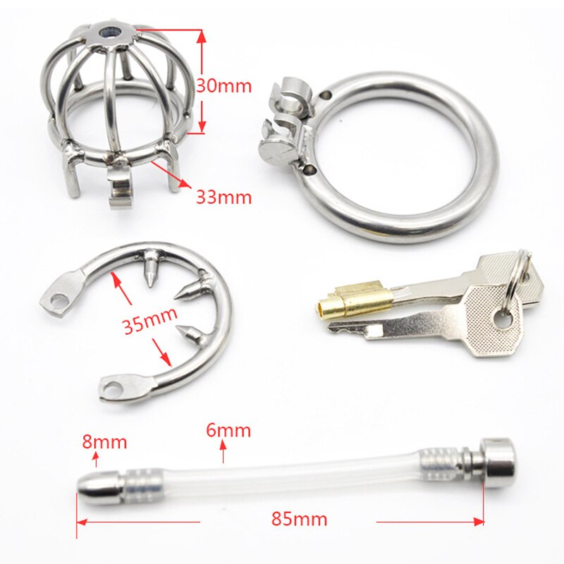 Metal Penis Plug Male Chastity Device