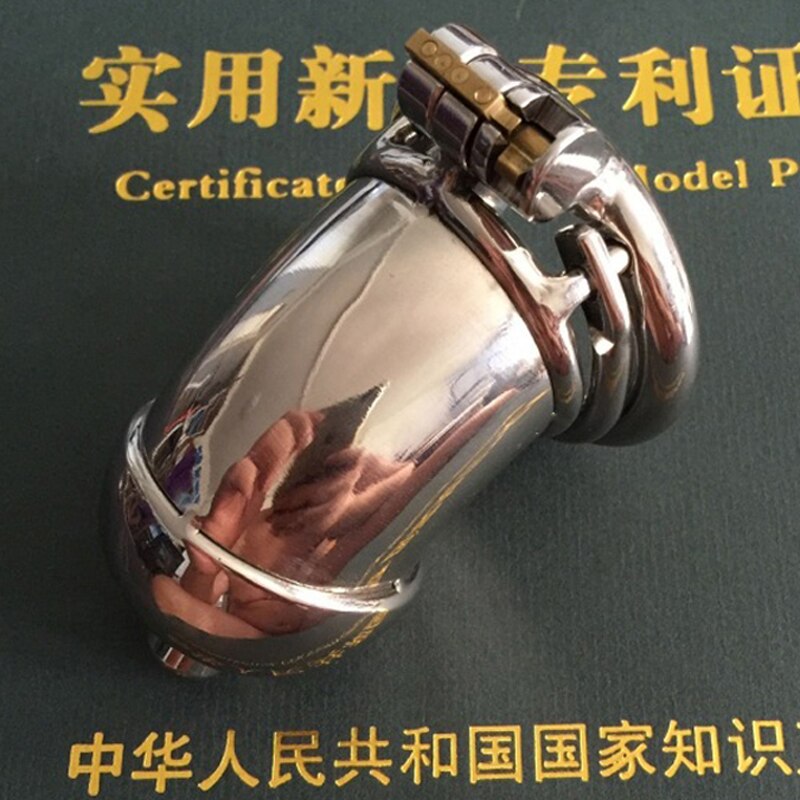 BDSM Anti-Off Ring Chastity Cage