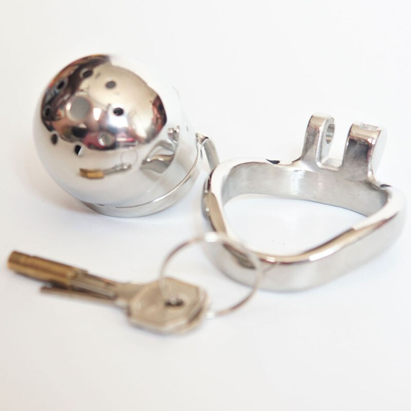 Curved Ring Stainless Steel Male Chastity Cage