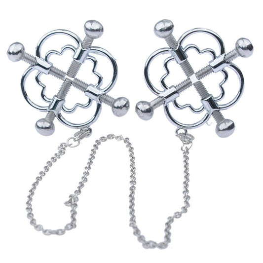 BDSM Stainless steel Flower Nipple Clamps