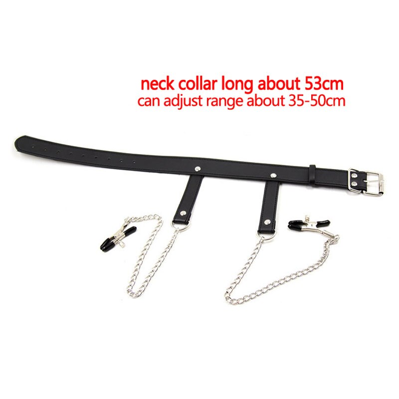 Slave Metal Nipple Clamps Neck Collar