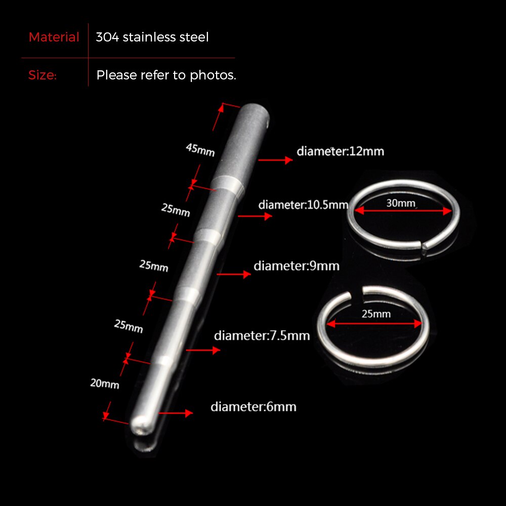 Long Stainless Steel Urethral Sound Plug