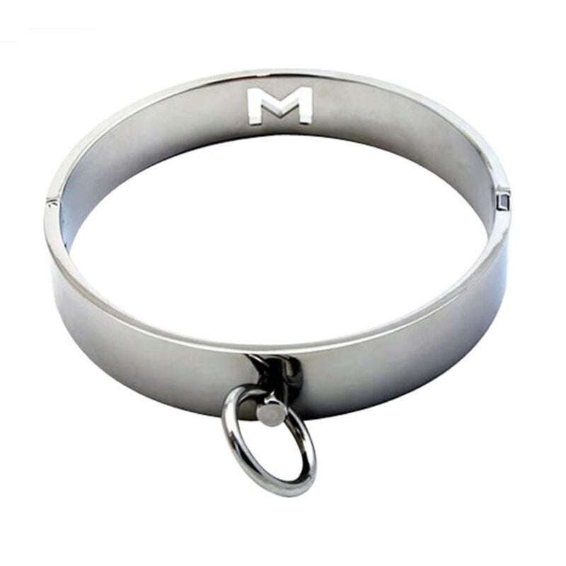 Metal M Slave Collar Bdsm Bondage