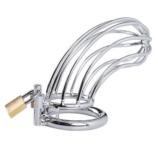 Large Curved Metal Erotic Chastity Cage