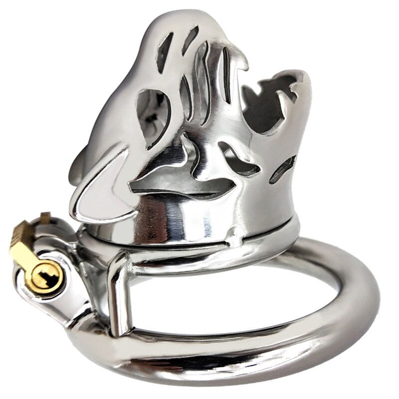 Crown Penis Ring Glans Ring Metal Stainless Steel Penis Ring Lock