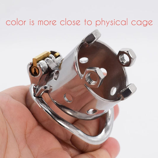 Stainless Steel Removable Spikes Chastity Cage