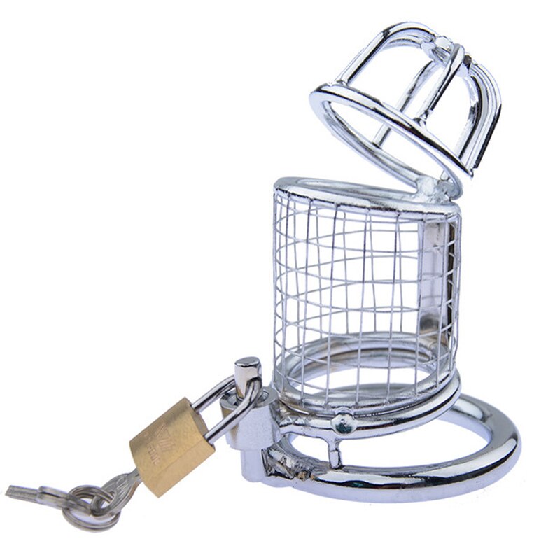 Metal Mesh Bondage Lock Chastity Cage