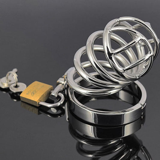 BDSM Torture Metal Chastity Cage Device