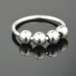 4-Beads Metal Cock Ring Glans Ring