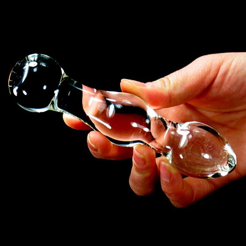 Transparent Glass G Spot Anal Plug