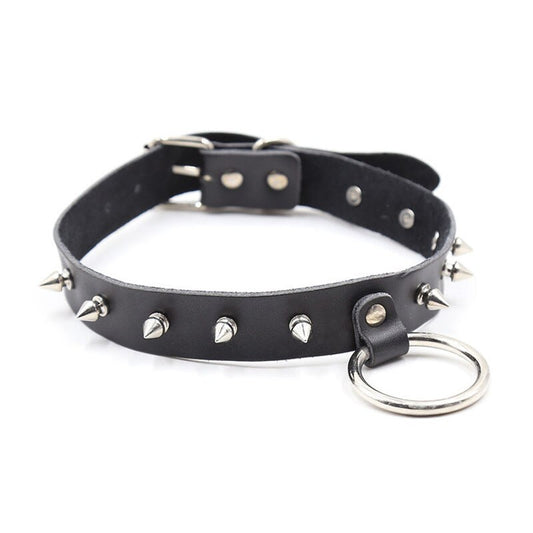 Metal Spiked Bondage Neck Collar