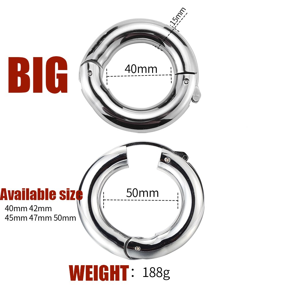 Adjustable Stainless Steel Orgasm Cock Ring