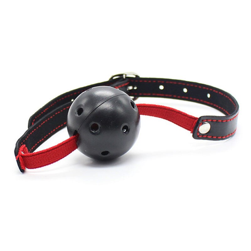 Leather  Hole Ball Open Mouth Gag