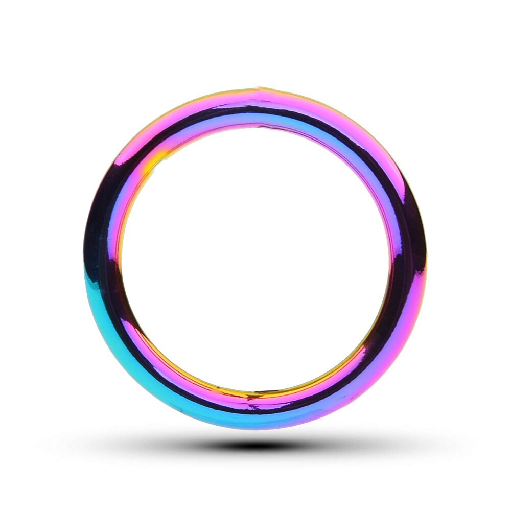 Metal Rainbow Penis Lock Cock Ring