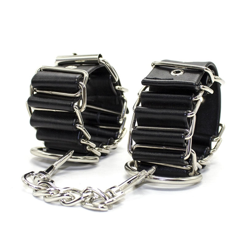 Metal Slave Bondage Handcuffs Ankle Cuffs