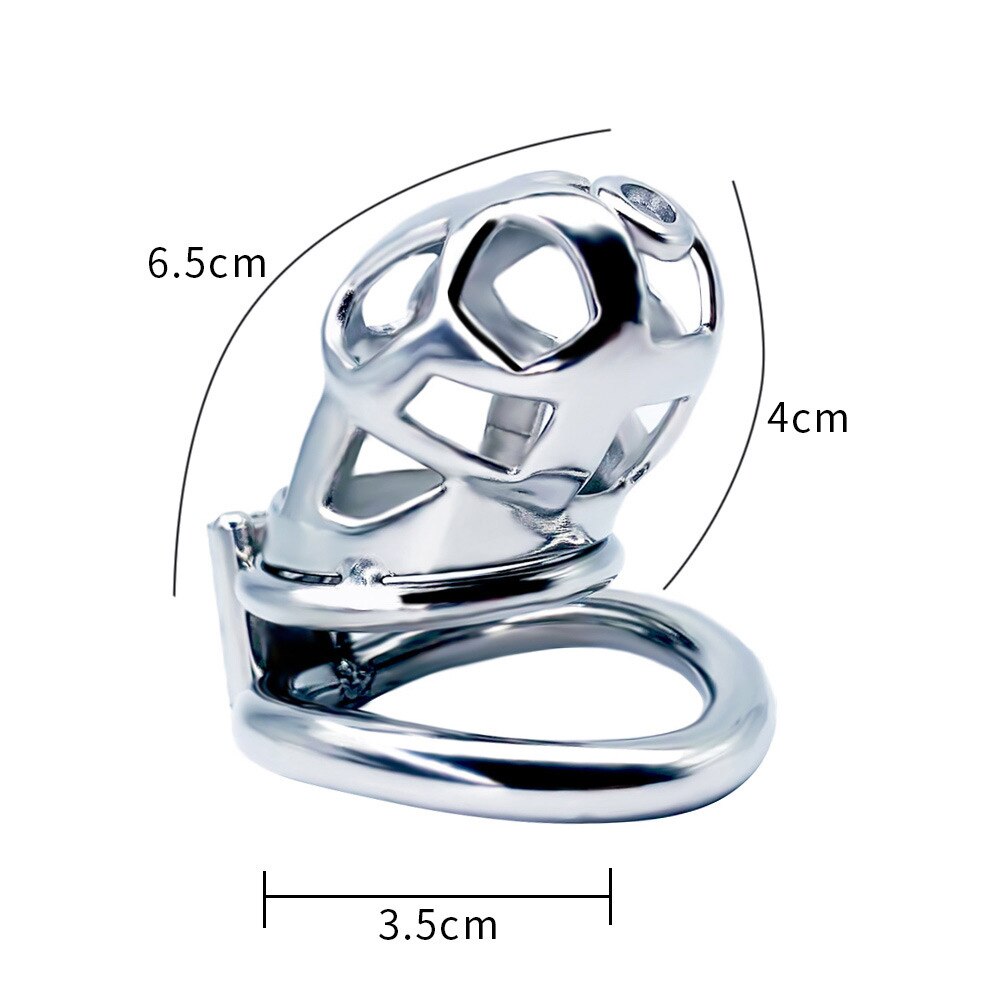 Erotic Metal Mamba Chastity Device Cage