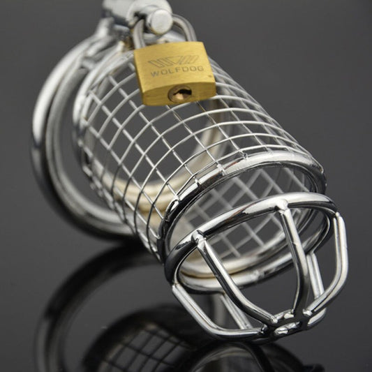 Metal Mesh Bondage Lock Chastity Cage