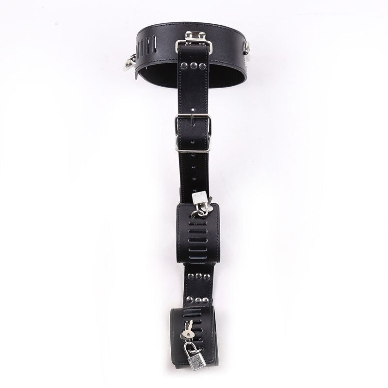 BDSM Slave Neck Collar Handcuffs