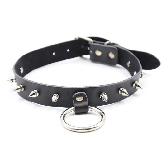 Metal Spiked Bondage Neck Collar