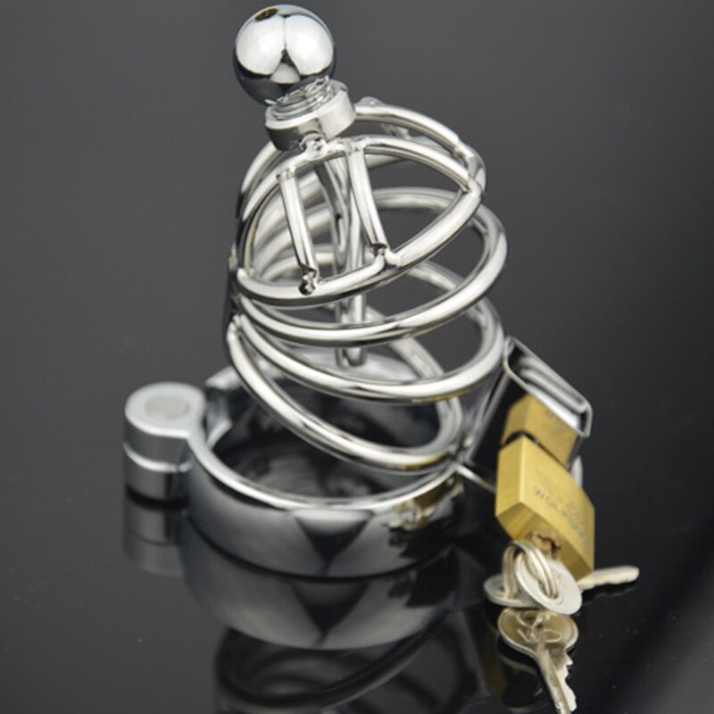 Stainless steel Penis Plug Male Chastity Cage