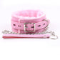 Pink Slave Plush Bondage Neck Collar