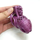 BDSM Shackles Purple Sissy Chastity Cage