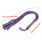 Purple Leather Weave Spanking Slave Whip