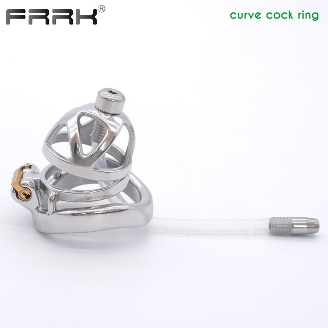 Stainless Steel Chastity Cage Rings Lock Male Chastity Device Urethra Plug