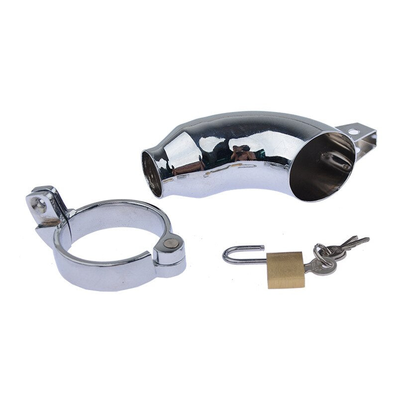 Round Mouth Stainless Steel Chastity Device