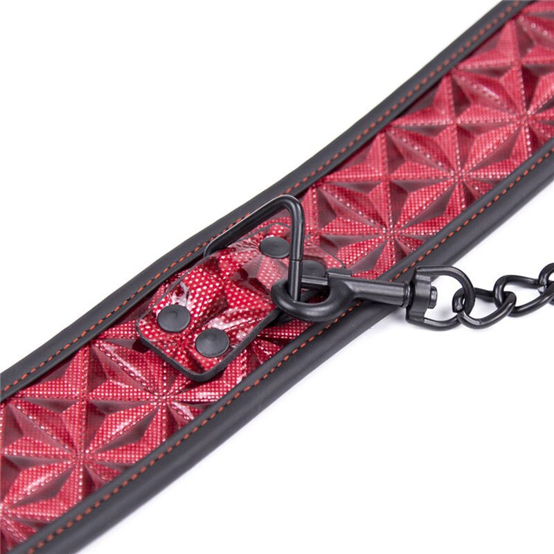 Women Bondage Collar Chian Leash