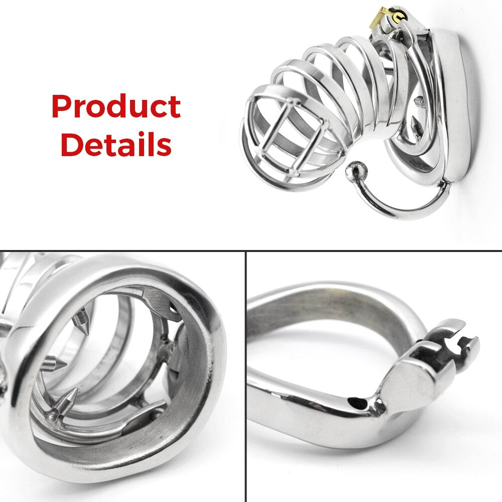 PA Lock Stainless Steel Chastity Cage