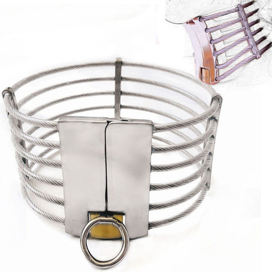 BDSM Metal Bondage Lockable Collar