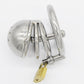 Stainless Steel Chastity Device  With Penis Plug