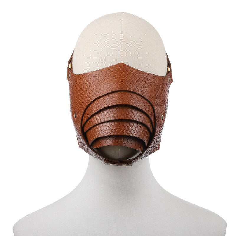 Leather Bondage Hood Erotic Mask