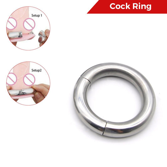 Magnetic Testicle Metal Cock Penis Ring