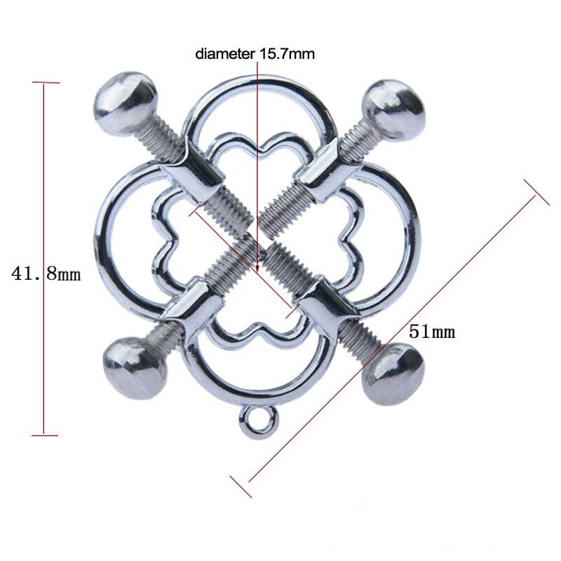 BDSM Stainless steel Flower Nipple Clamps