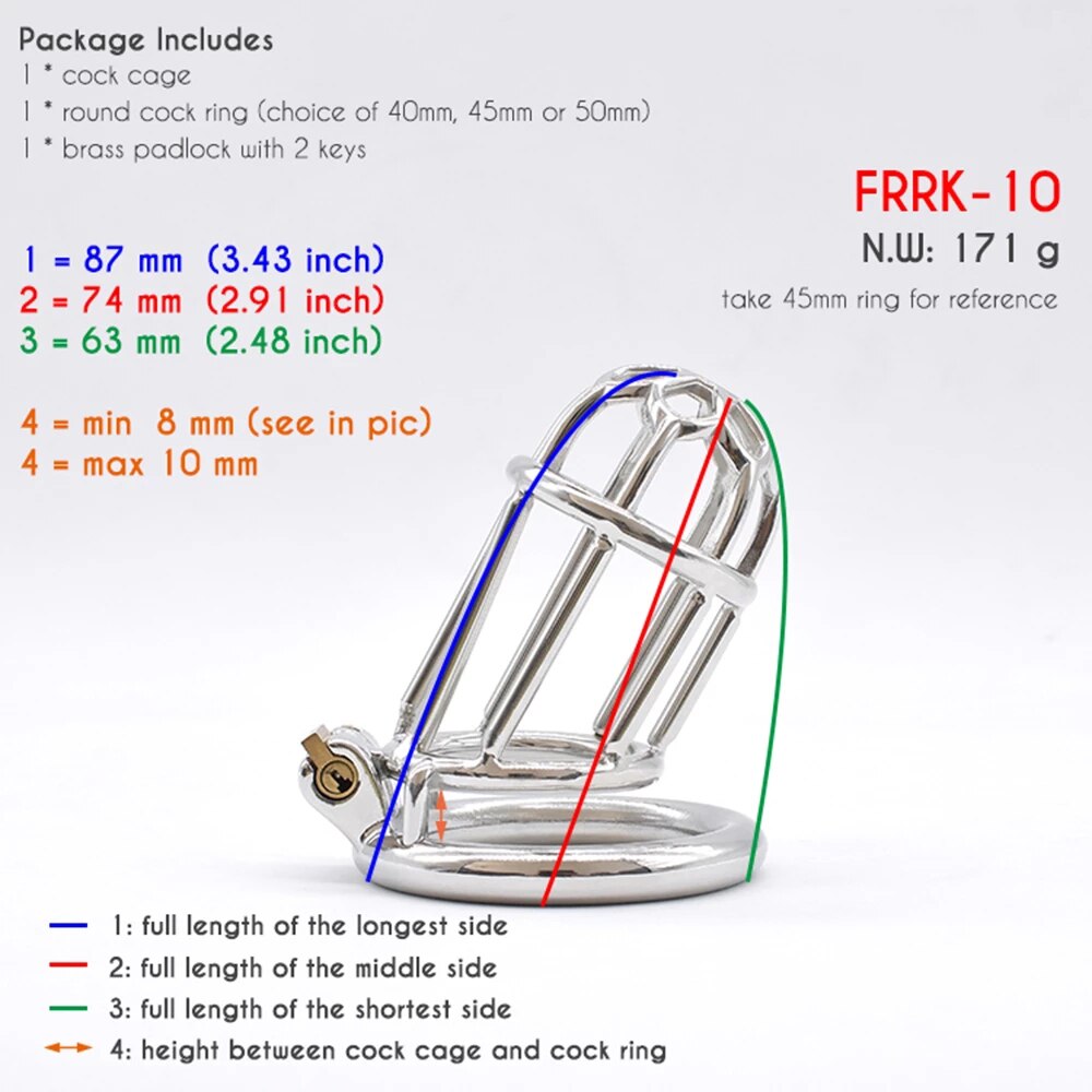 Stainless Steel Chastity Cage With Urethral Catheter