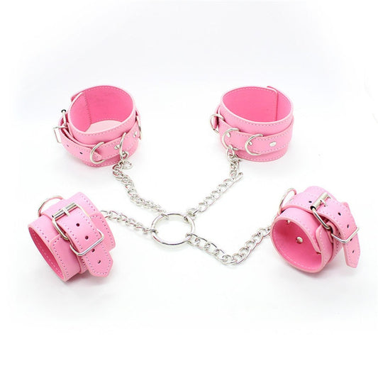 Slave BDSM Handcuffs Chain Ankle Cuffs