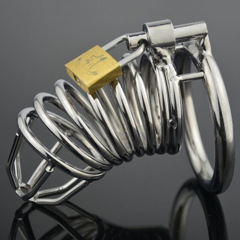 Metal Long Male Chastity Cage Penis Lock