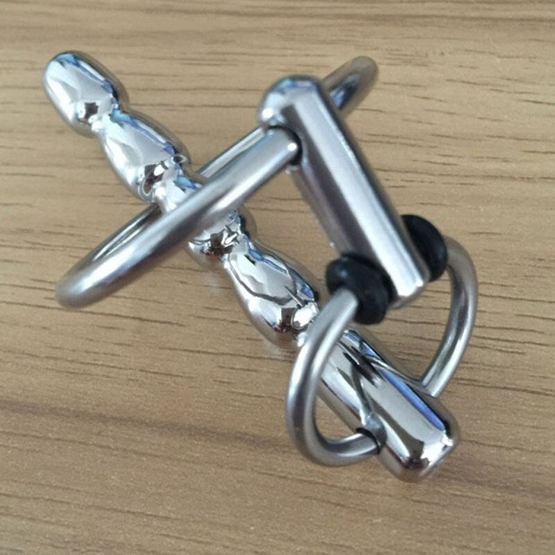 Stainless Steel Cock Ring Urethral  Sound