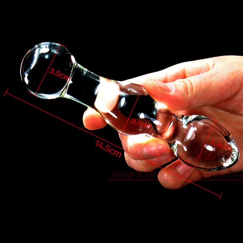 Transparent Glass G Spot Anal Plug