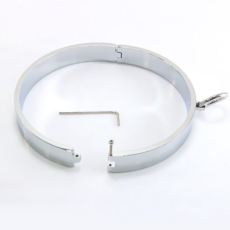 Bondage Neck Collar With Metal Chain